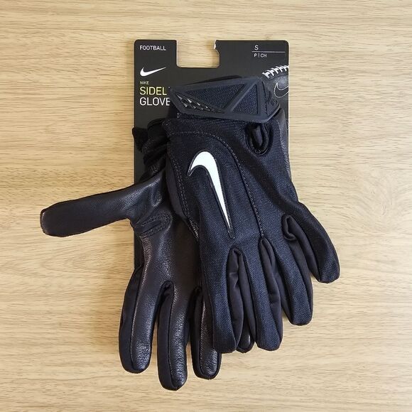 Nike Sideline Football Gloves Superbad Unisex Small S Black White Sheep Leather - Picture 10 of 10